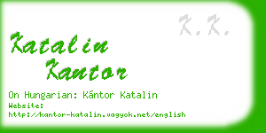 katalin kantor business card